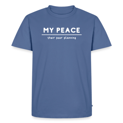 My Peace/their poor planning - Short Sleeve T-Shirt (Unisex) - stone blue 