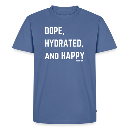 Dope, Hydrated and Happy - Short Sleeve T-Shirt - stone blue 