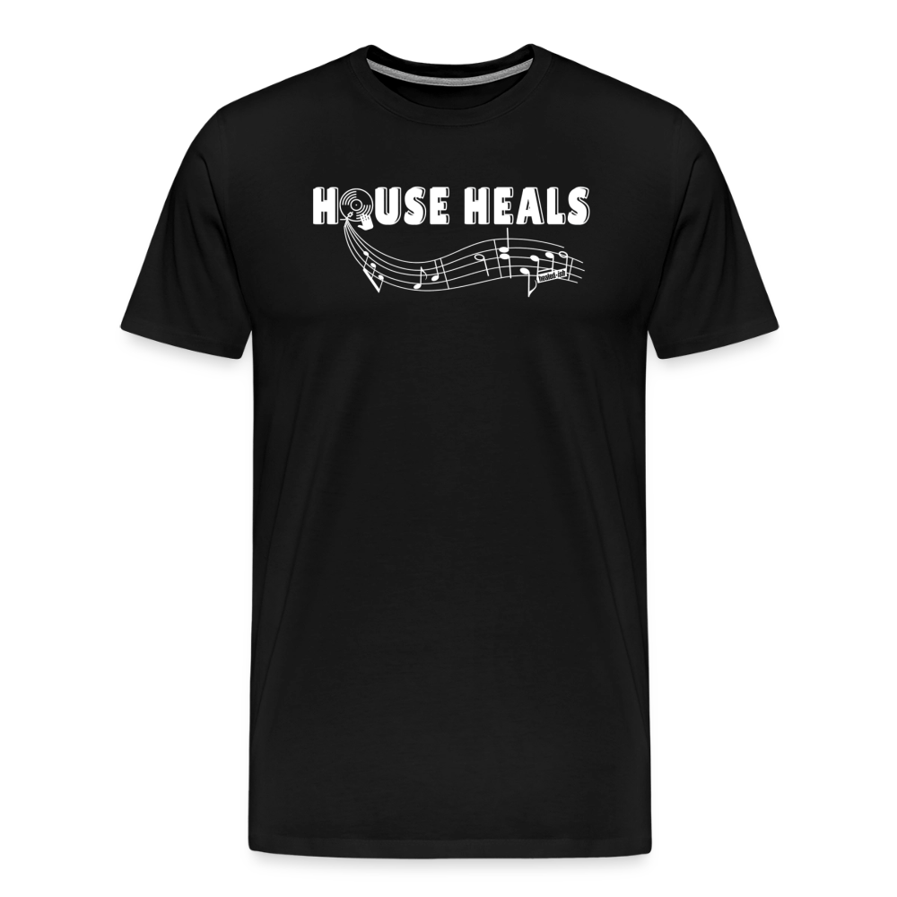 House Music Heals Unisex T-shirt - black
