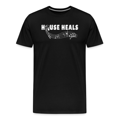 House Music Heals Unisex T-shirt - black