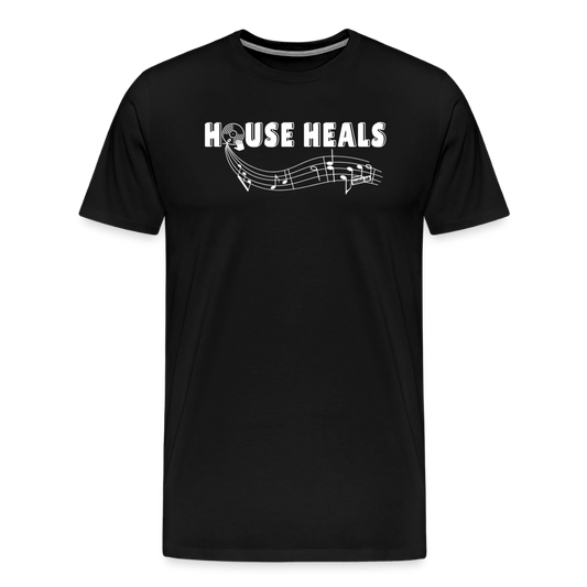 House Music Heals Unisex T-shirt - black