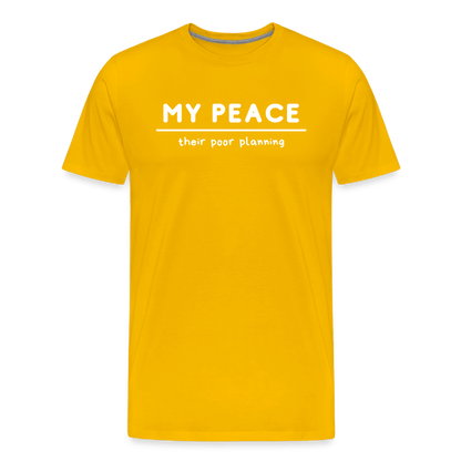 My Peace/their poor planning - Short Sleeve T-Shirt (Unisex) - sun yellow