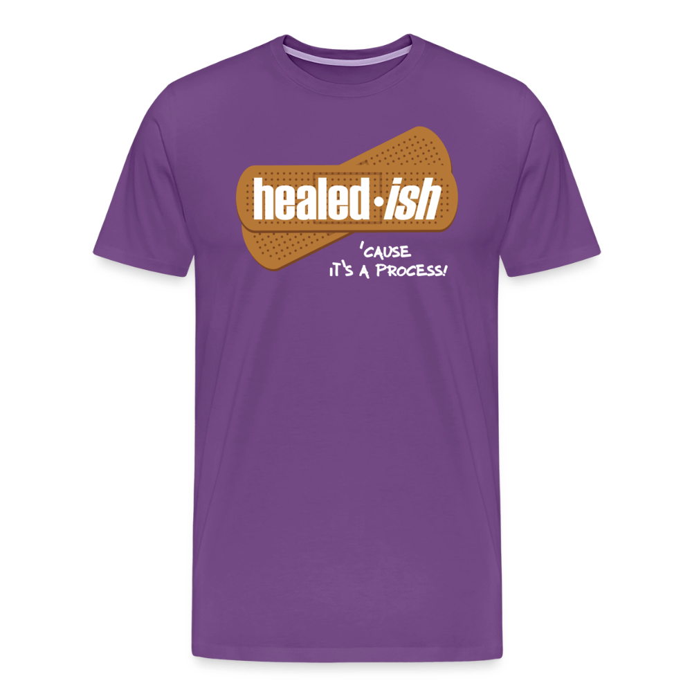 Healed-ish: 'Cause It's A Process - Short Sleeve T-Shirt (Unisex) - purple