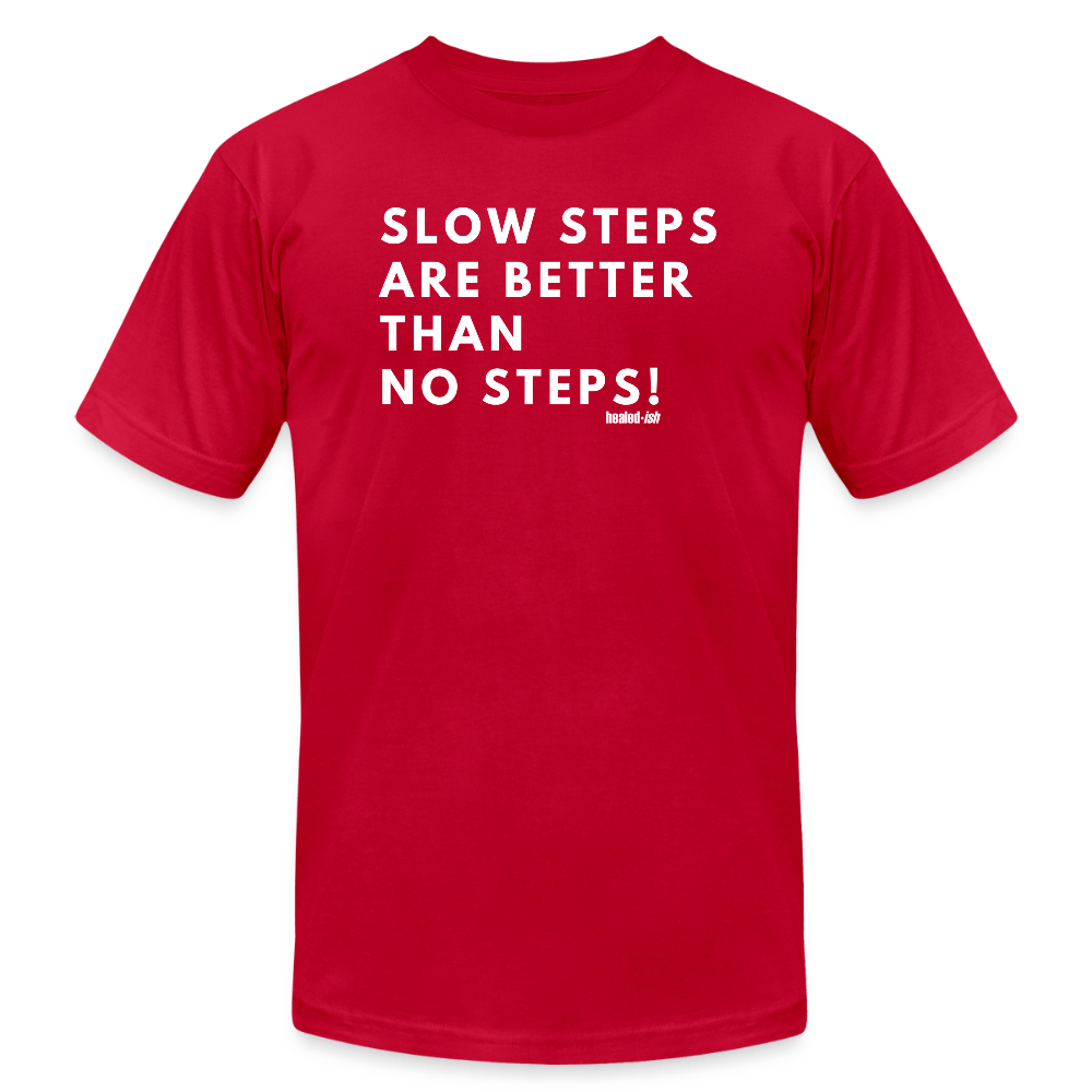Slow Steps - Short Sleeve T-shirt (Unisex) - red
