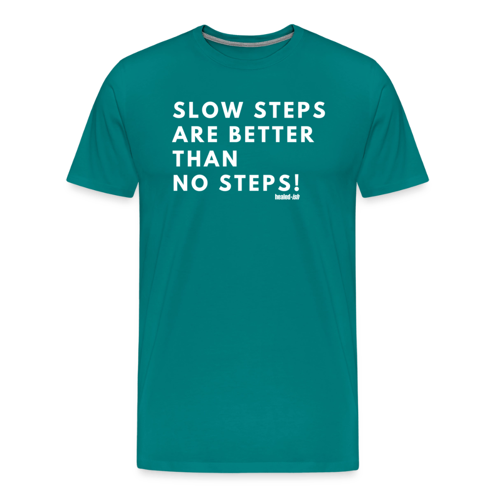 Slow Steps - Short Sleeve T-shirt (Unisex) - teal