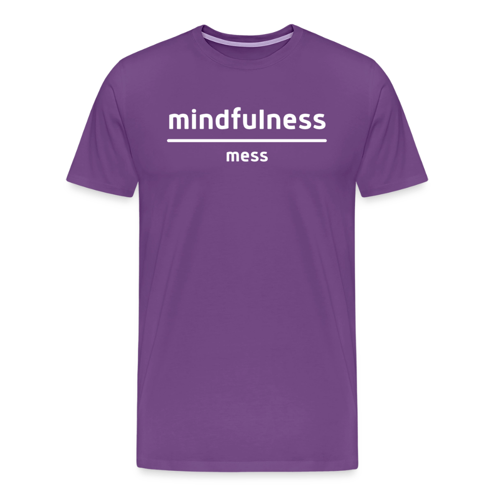 Mindfulness Over Mess - Short Sleeve T-Shirt (Unisex) - purple