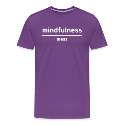 Mindfulness Over Mess - Short Sleeve T-Shirt (Unisex) - purple