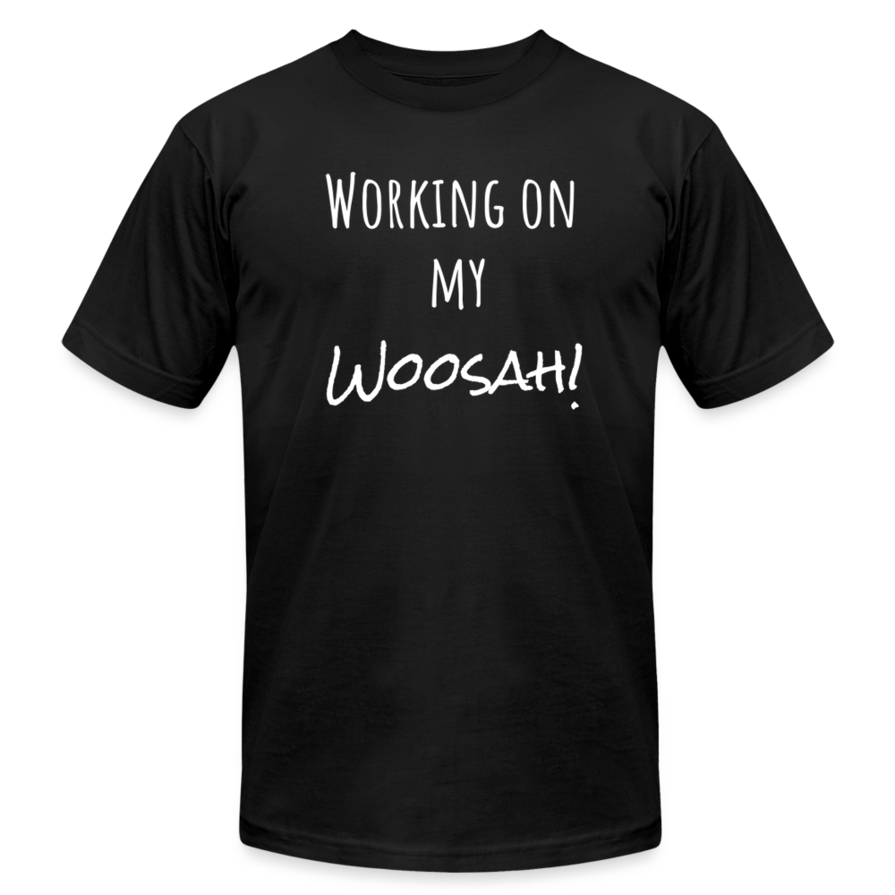 Working On My Woosah B & W T-shirt - black