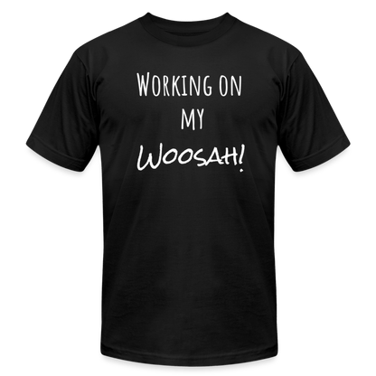 Working On My Woosah B & W T-shirt - black