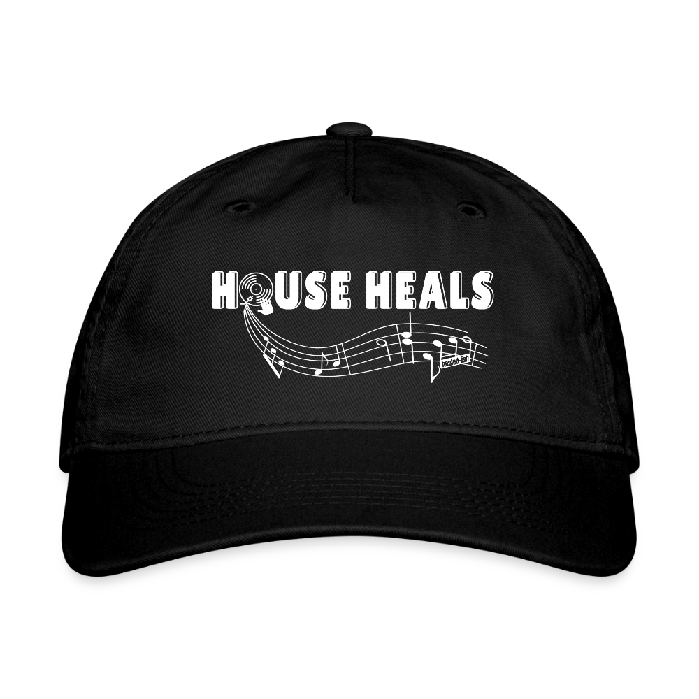 House Music Heals Baseball Cap - black