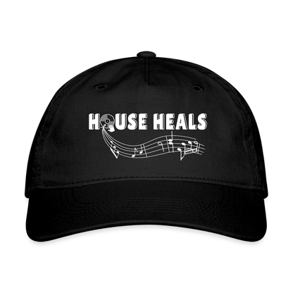 House Music Heals Baseball Cap - black
