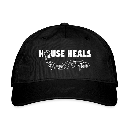 House Music Heals Baseball Cap - black