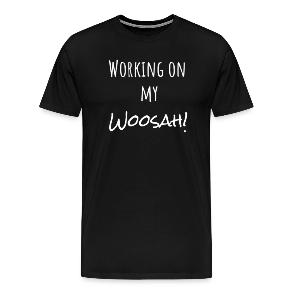 Working On My Woosah B & W T-shirt - black