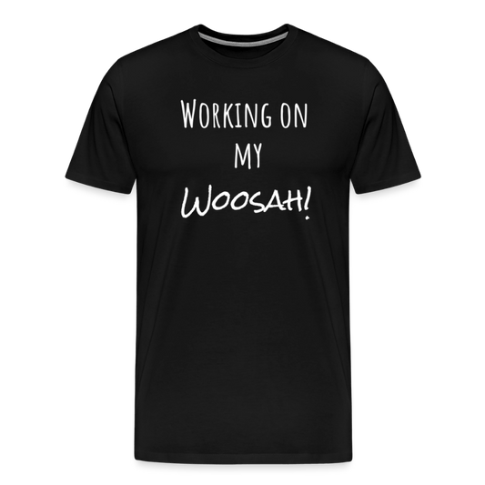 Working On My Woosah B & W T-shirt - black
