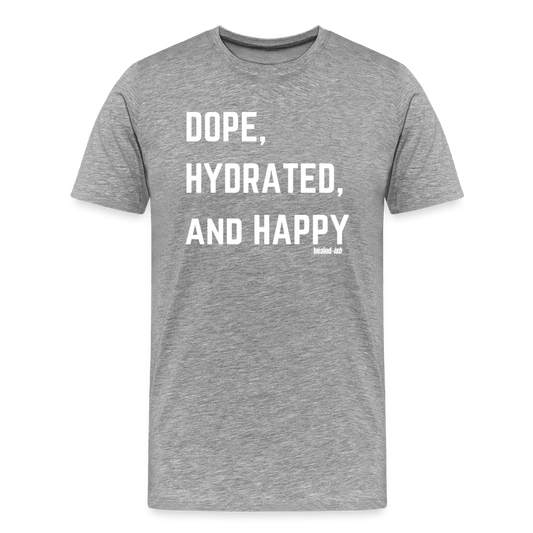 Dope, Hydrated and Happy - Short Sleeve T-Shirt - heather gray