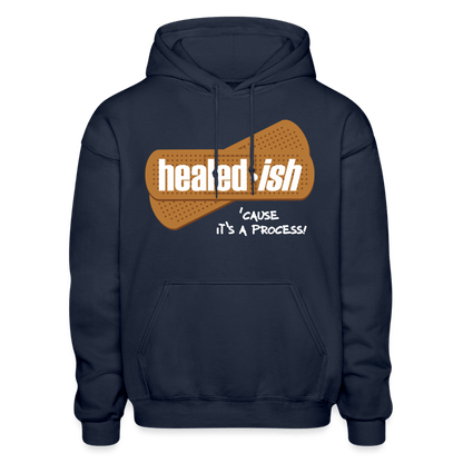 Healed-ish: 'Cause It's A Process - Hoodie (Unisex) - navy