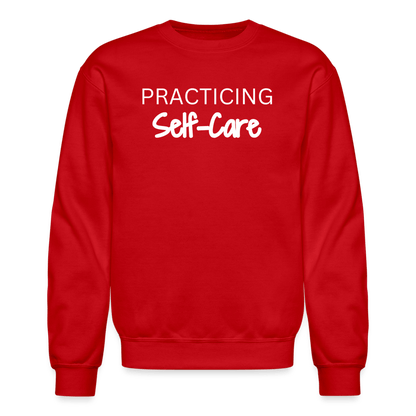 Practicing Self-Care Sweatshirt - red