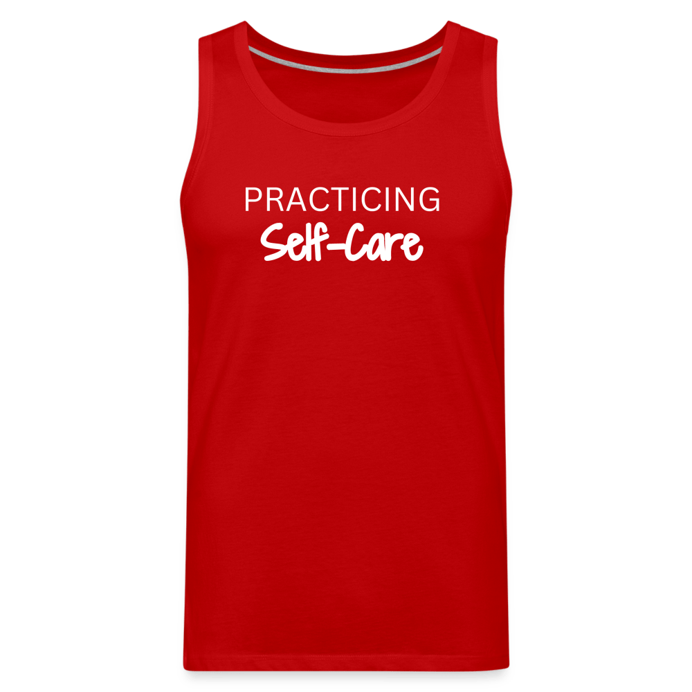 Practicing Self-Care Tank - red