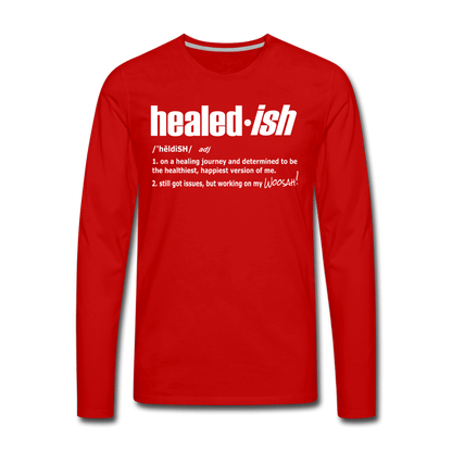 Healed-ish Definition - Long Sleeve T-Shirt (Unisex) - red