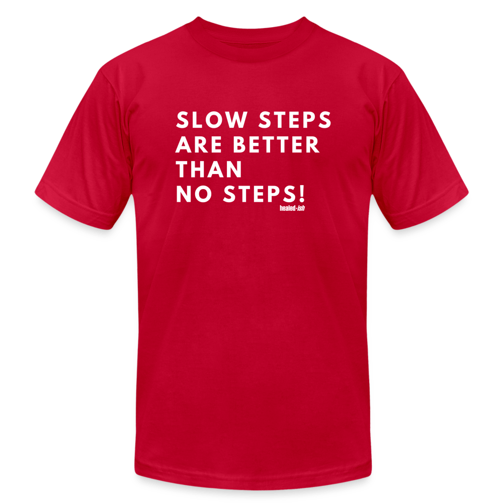 Slow Steps - Short Sleeve T-shirt (Unisex) - red