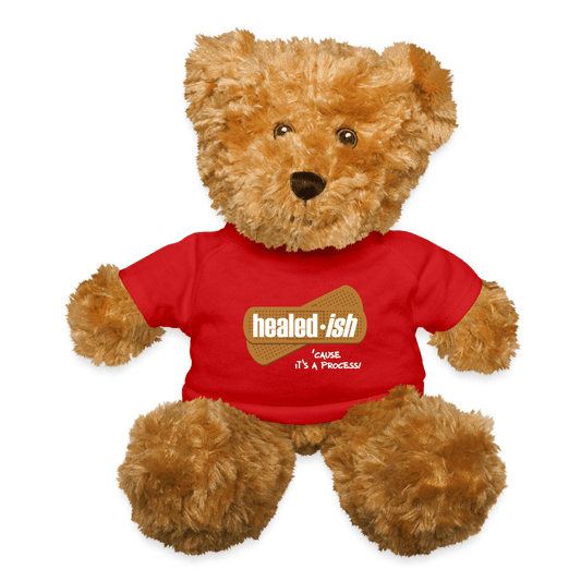healed-ish Teddy Bear w/ It's A Process T-Shirt - red