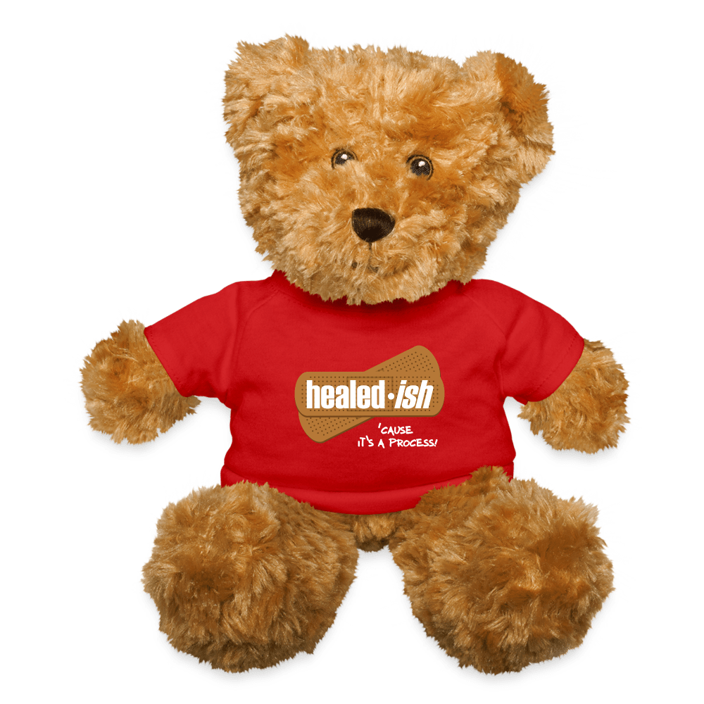 healed-ish Teddy Bear w/ It's A Process T-Shirt - red