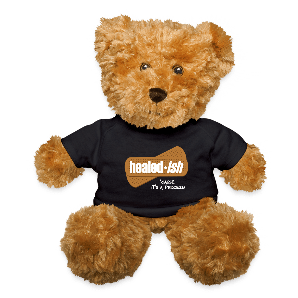 healed-ish Teddy Bear w/ It's A Process T-Shirt - black