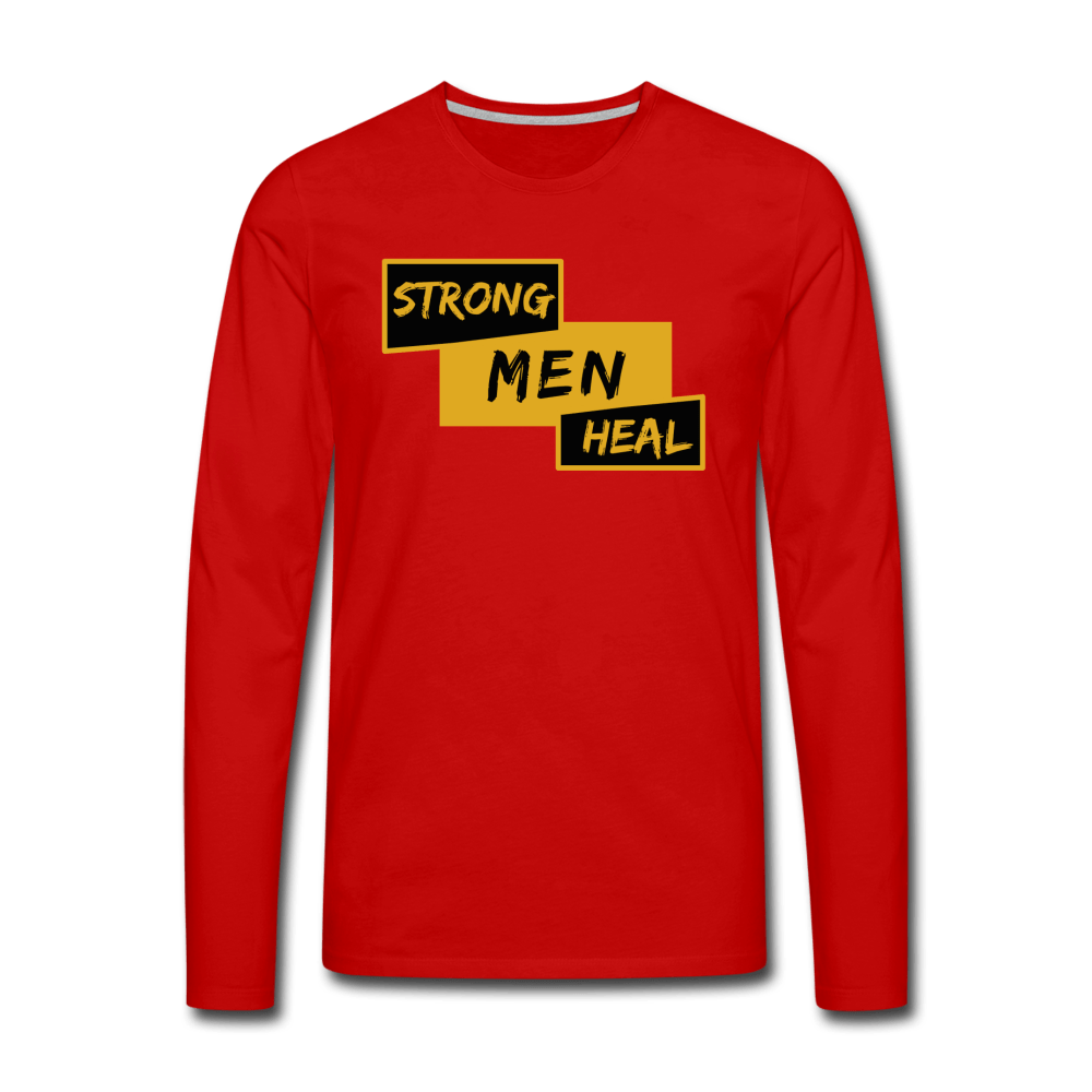 STRONG MEN HEAL - Long Sleeve T-Shirt - red