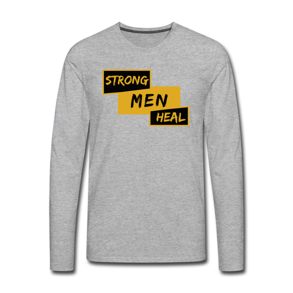 STRONG MEN HEAL - Long Sleeve T-Shirt - heather gray