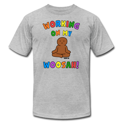 Working On My Woosah! - T-Shirt - Heather Gray - Tone 2